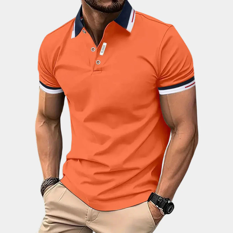 Polo décontracté à boutons pour homme