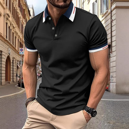Polo décontracté à boutons pour homme