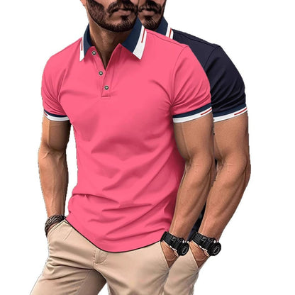 Polo décontracté à boutons pour homme
